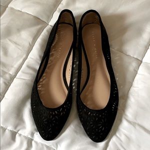 Black Kelly & Katie laser cut flats.